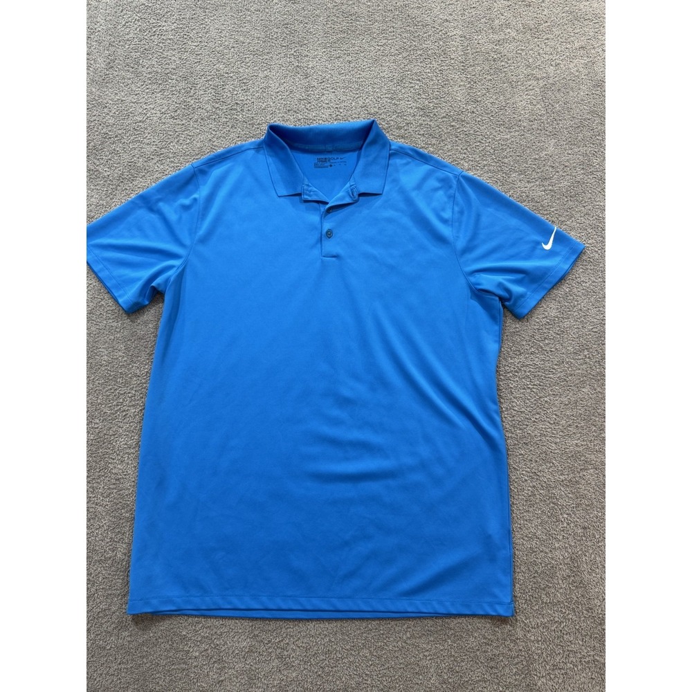 Nike Golf Dri-FIT Polo Shirt Men's XL Blue Standard Fit Performance